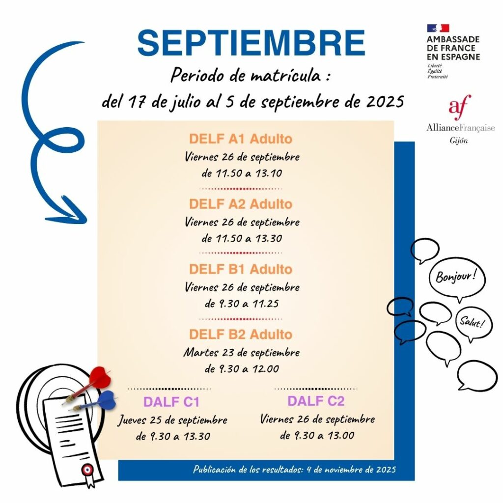 CONVOCATORIA SEPTIEMBRE EXAMENES OFICIALES